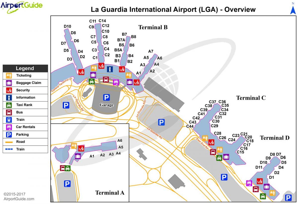 NYC laguardia airport sulla mappa