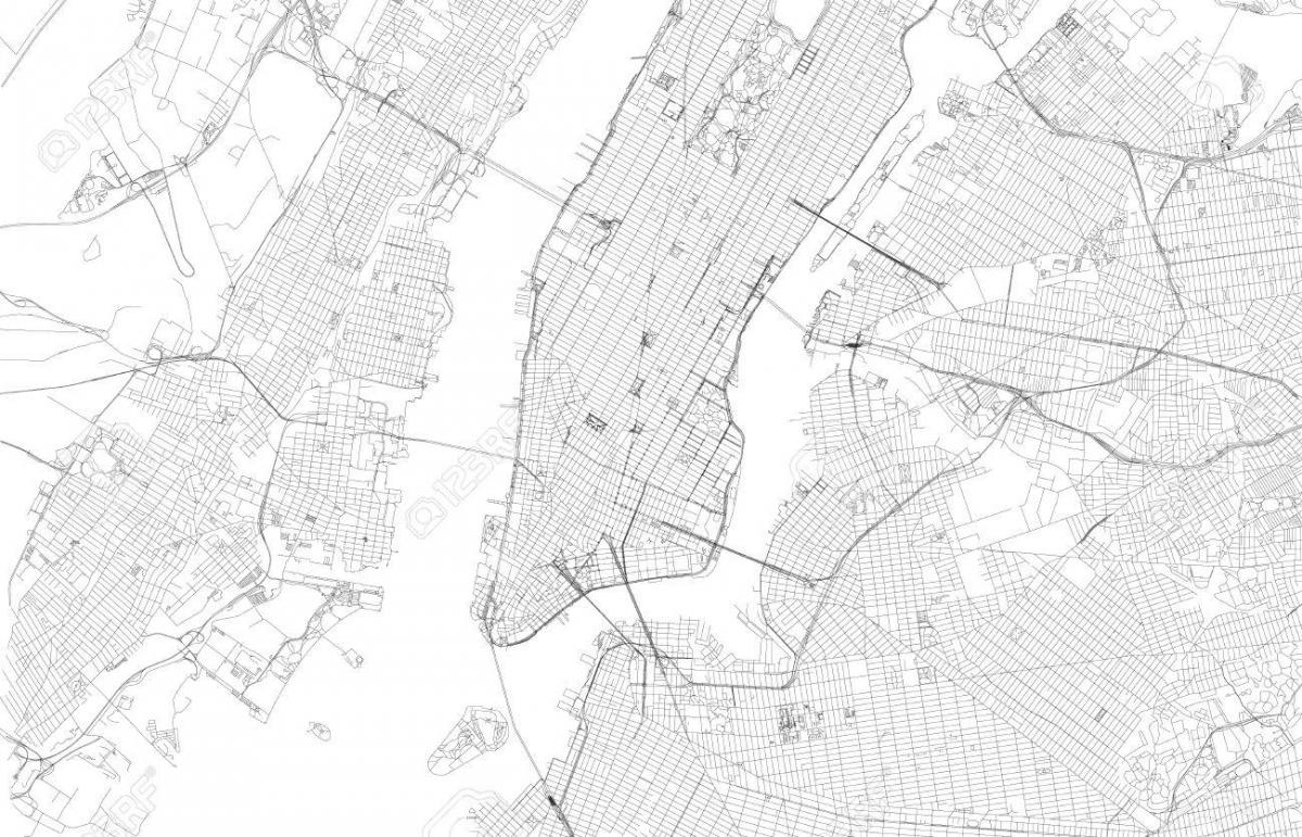 mappa della Città di New York vettoriale