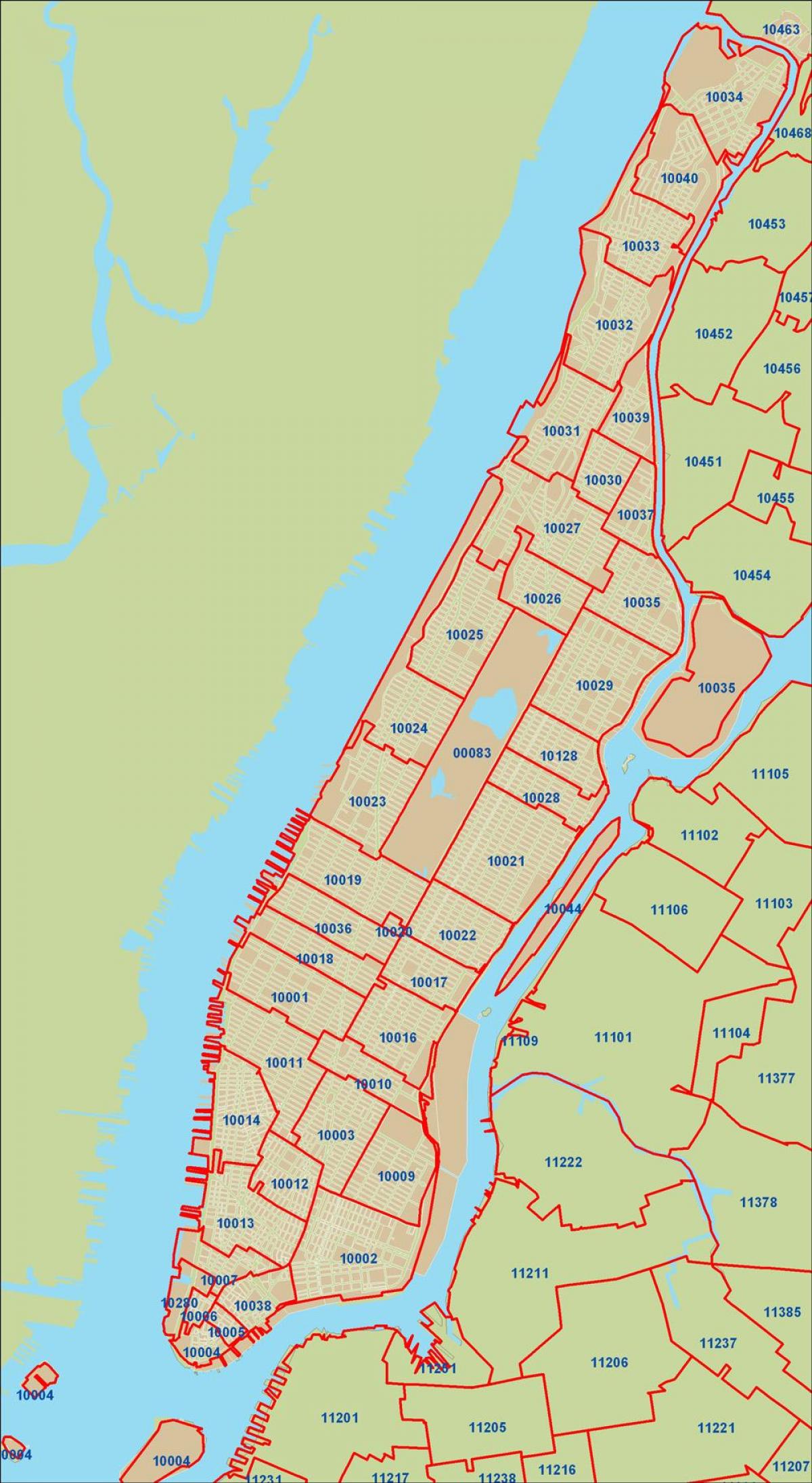 mappa di new york c.a.p.