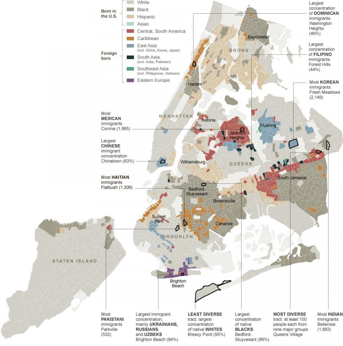 New York etnia mappa