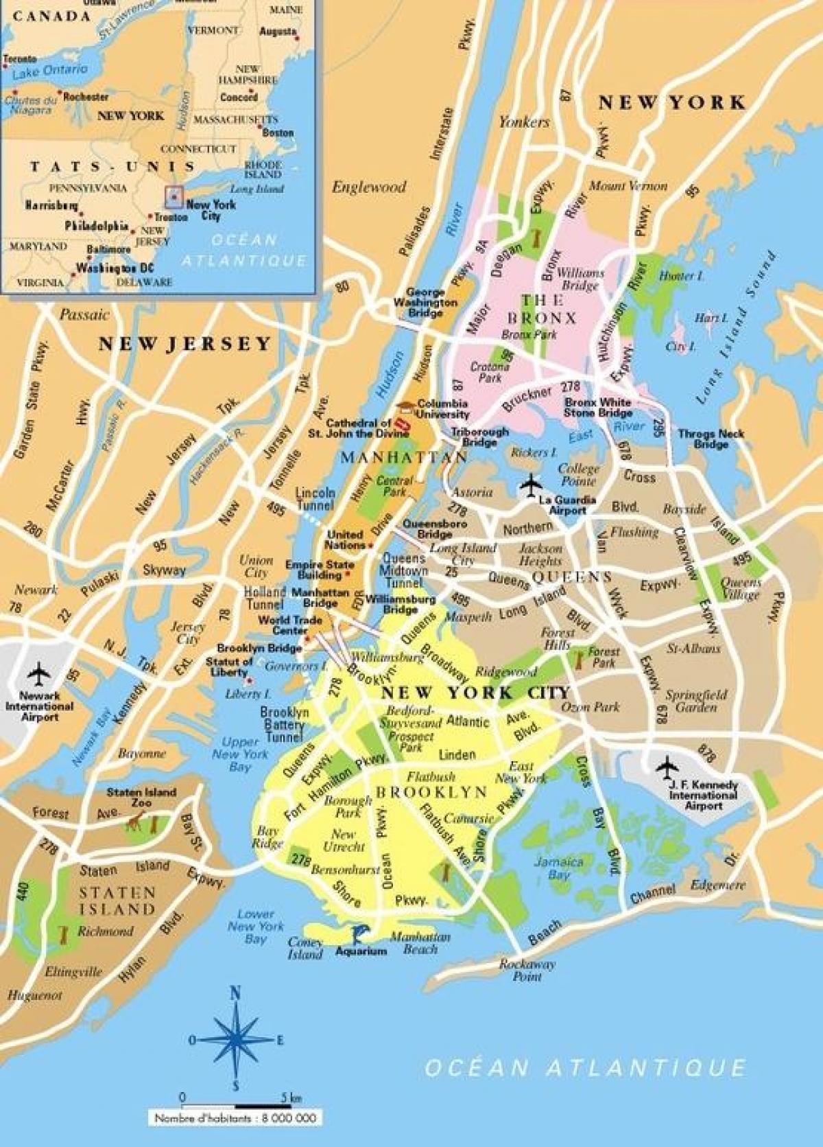 mappa stampa di New York