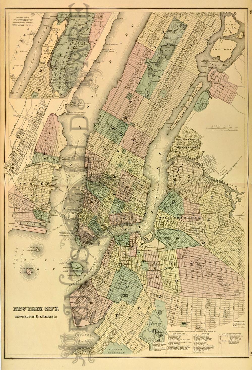 vecchia New York mappa