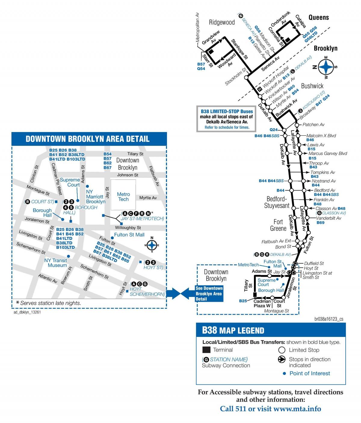 mappa di b38 bus