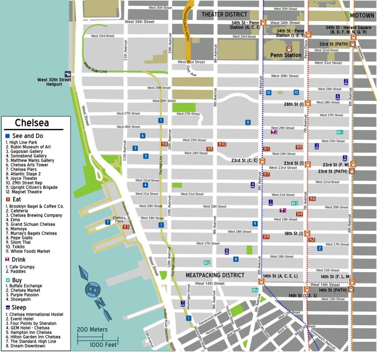 mappa New York Chelsea