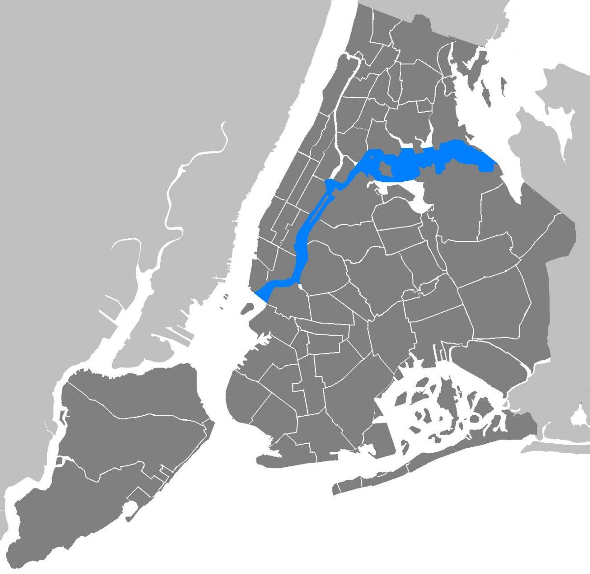 east river NYC mappa