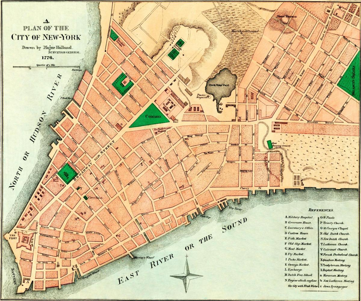 New York 1776 mappa