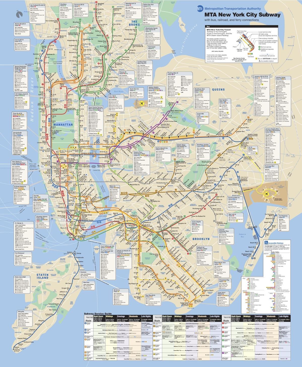 NYC MTA treno mappa