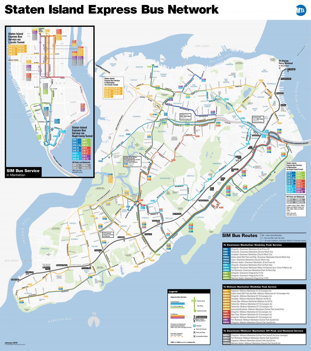 MTA bus express mappa