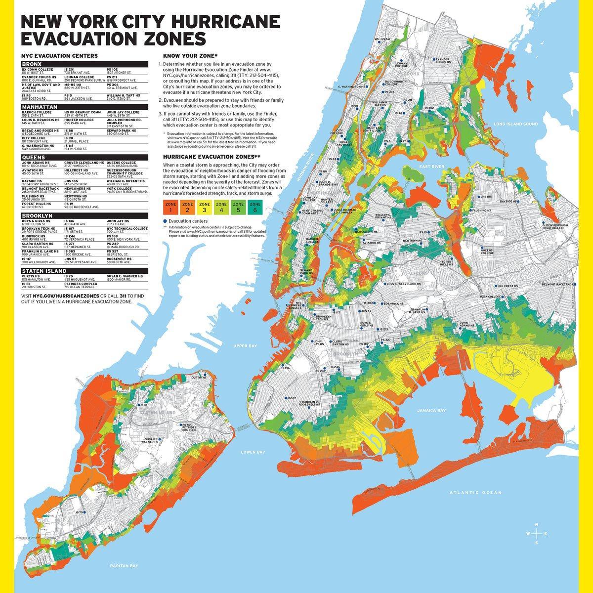 NYC alluvione mappa