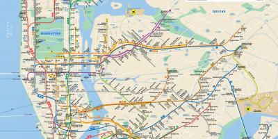 La mappa della metropolitana di new york di sistema