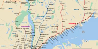 Metropolitana di New York nord mappa