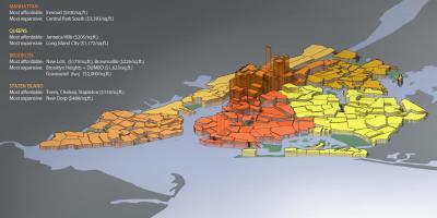 Mappa 3d di new york