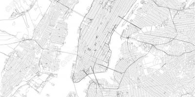 Mappa della Città di New York vettoriale
