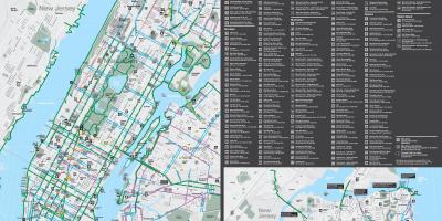 NYC mappa in bicicletta