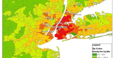 New York popolazione mappa