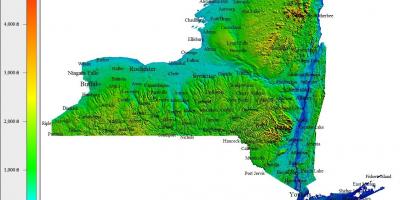 Mappa di new york topografica